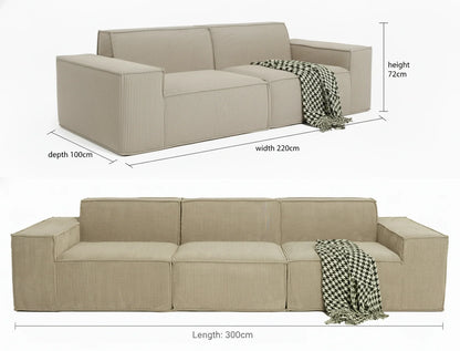 Urban Contour Modular Sofa - Dark Grey Bouclé Channel Tufted