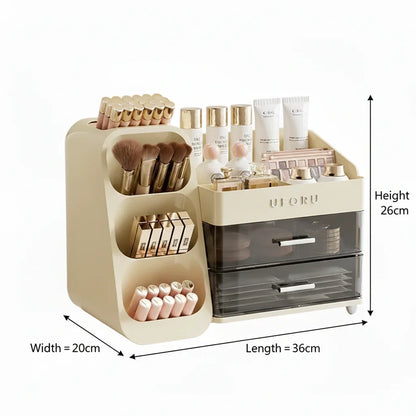 Dustproof Bathroom Makeup Storage Box - Modern Elegance Multi-Layer Organiser