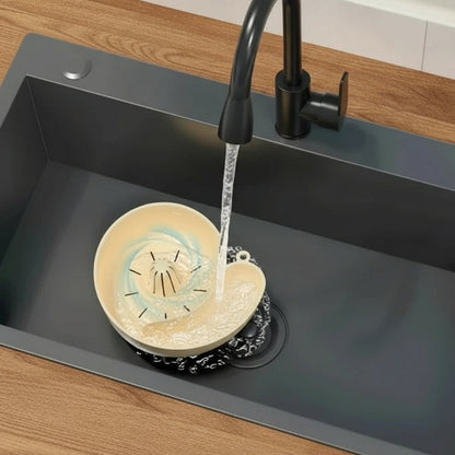 Snail-Shaped Vortex Drainer Basket for Kitchen Cleaning and Storage