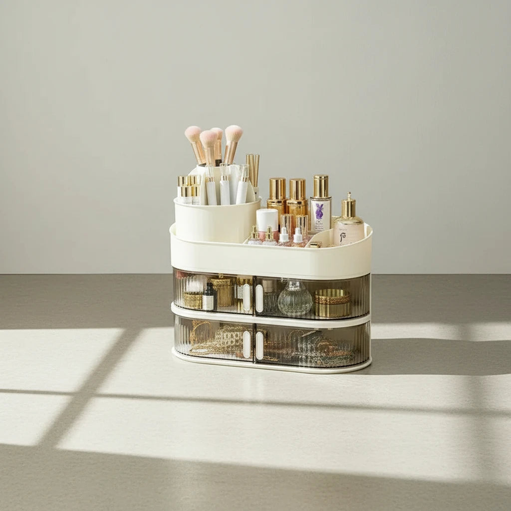 Multi-Layer Dustproof Countertop Cosmetics Storage Organiser