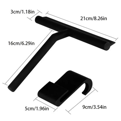 Long-Handled Silicone Shower Squeegee