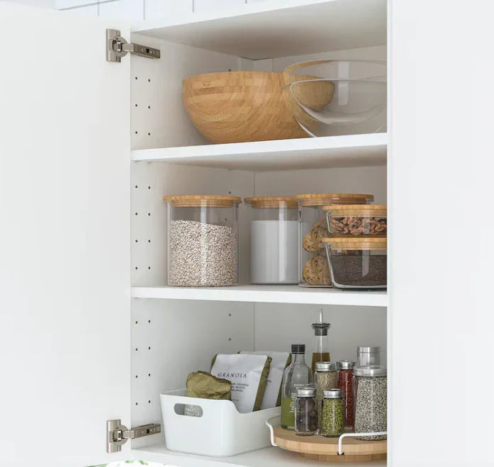 30cm Lazy Susan Wooden Spice Rack - 360-Degree Rotating Organiser