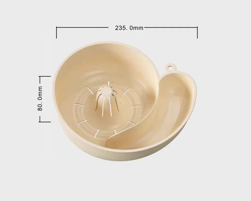 Snail-Shaped Vortex Drainer Basket for Kitchen Cleaning and Storage