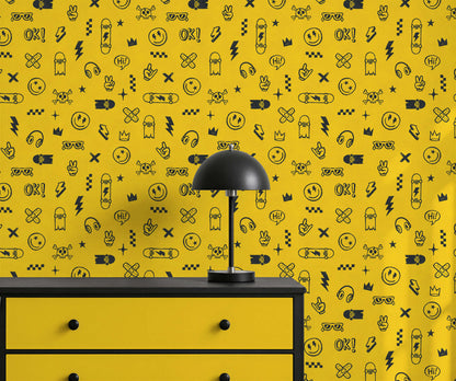Bobbi Beck Halfpipe Skateboard Doodle Wallpaper