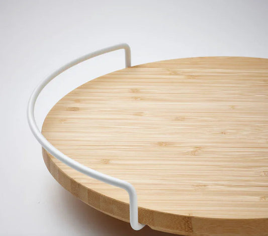 30cm Lazy Susan Wooden Spice Rack - 360-Degree Rotating Organiser