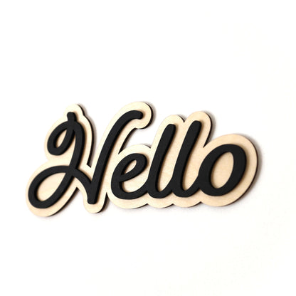 Hello Wall Art Home Sign