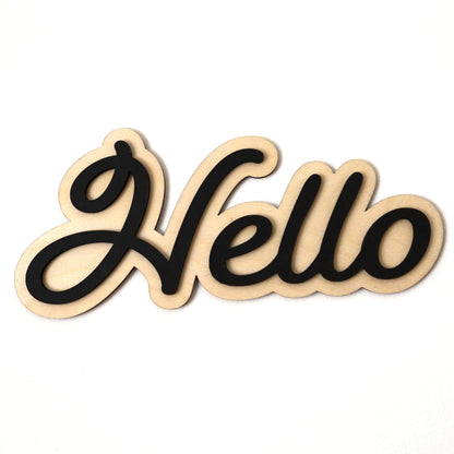 Hello Wall Art Home Sign