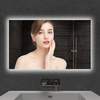 600 x 800mm LED Bathroom Mirror with 450W Infrared Heater – Dimmable CCT Colour Changing Lights, Plug and Play