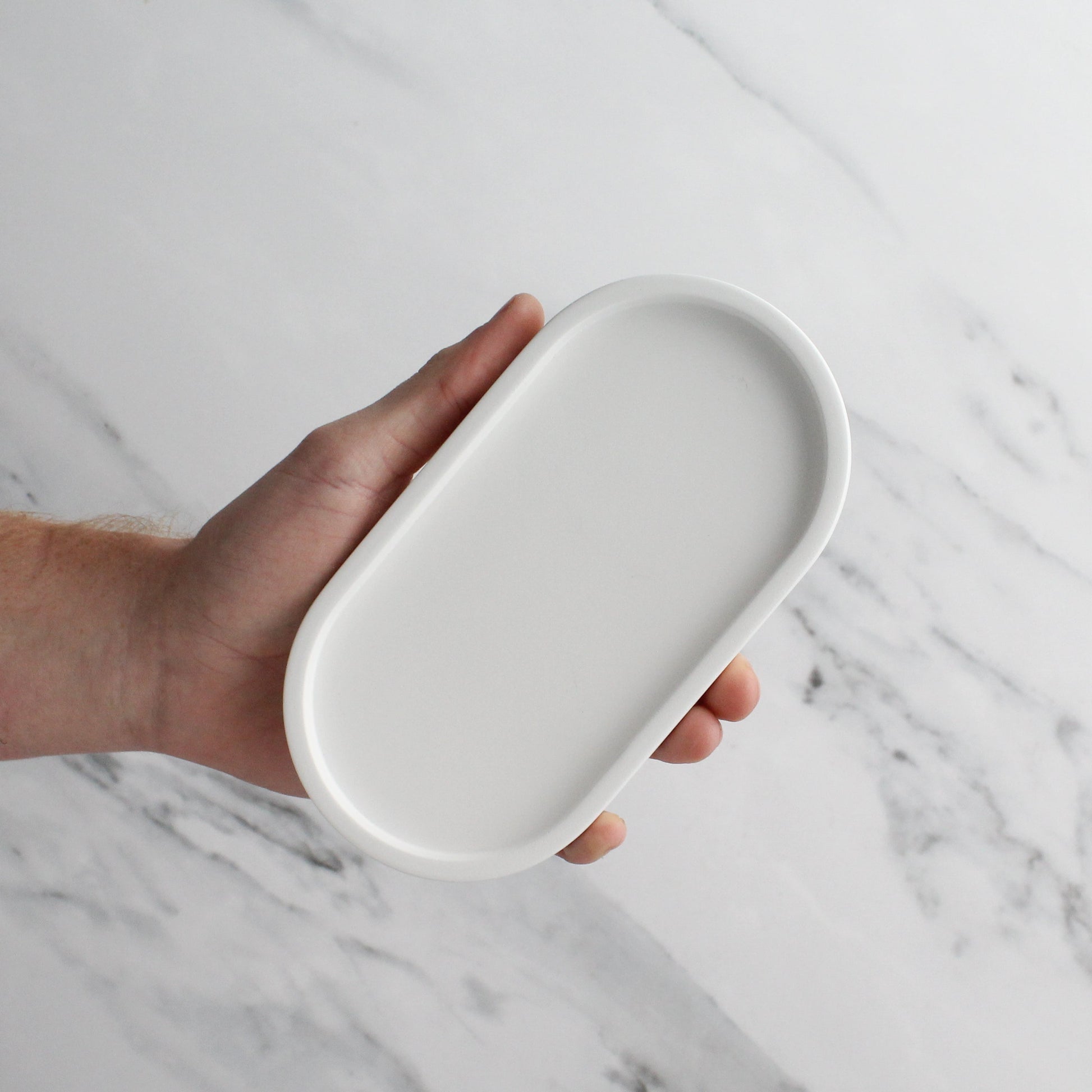 Namie White Tray & Frosted Amber Glass Dispenser Double Set