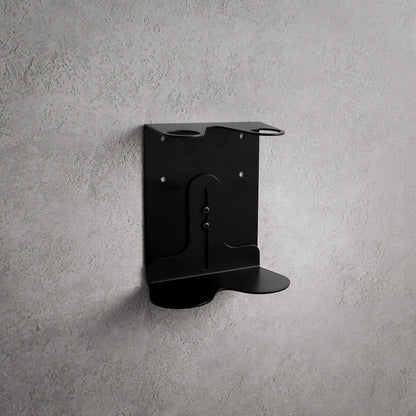 Namie Black Wall Bracket & Frosted White Glass Dispenser Set