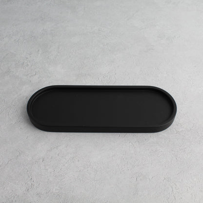 Namie Black Tray & Frosted White Dispenser Triple Set