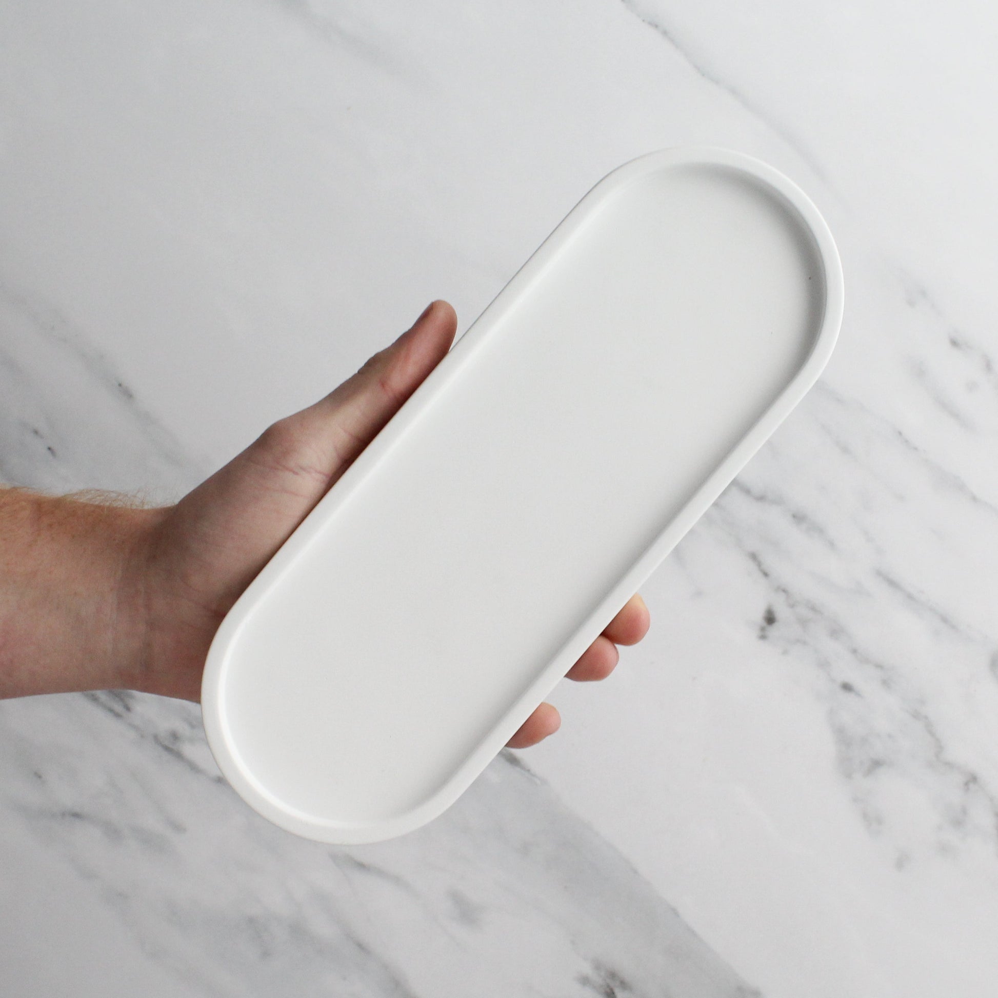 Namie White Tray & Frosted Amber Glass Dispenser Triple Set