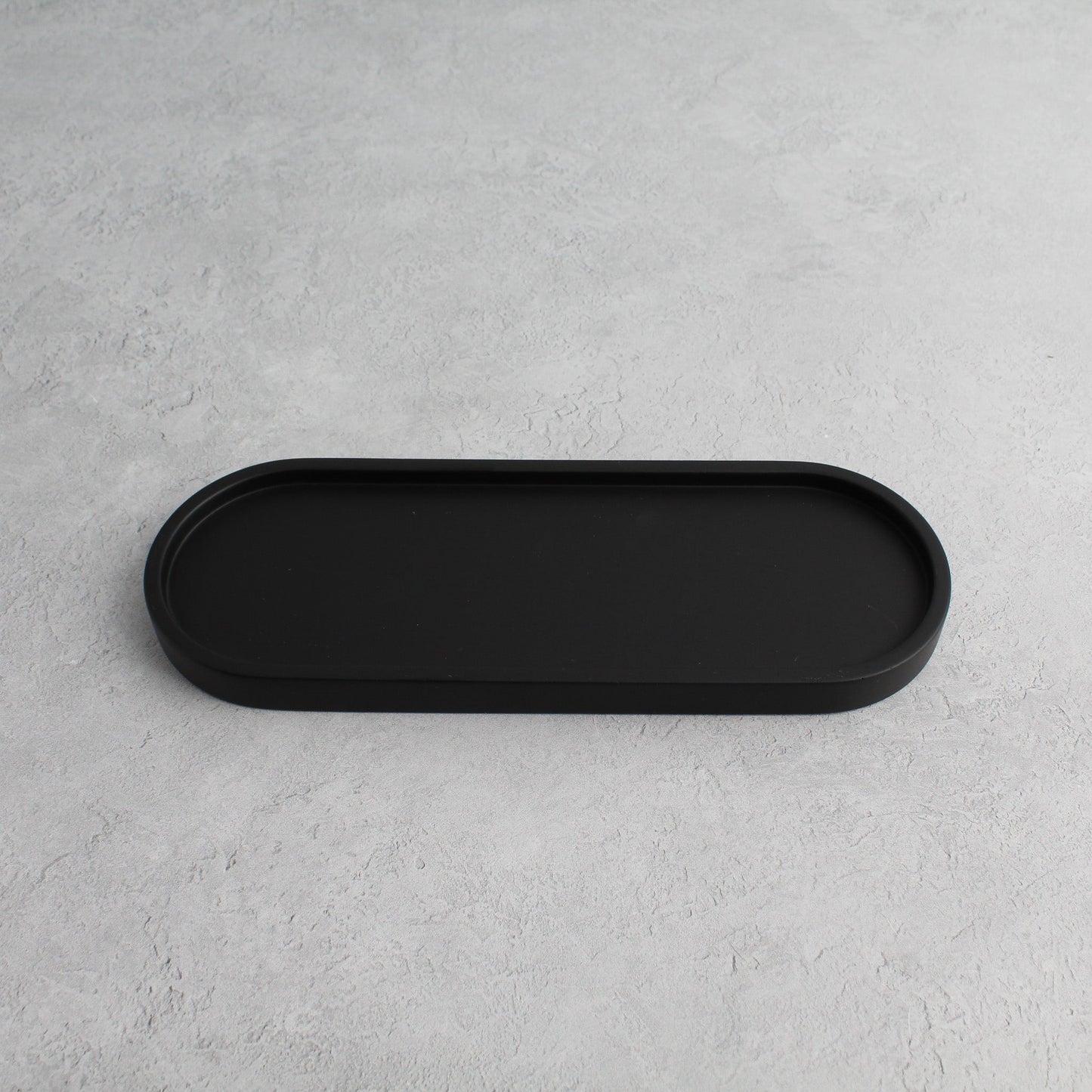 Namie Black Tray & Frosted Amber Glass Dispenser Triple Set