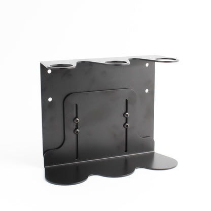 Namie Black Wall Bracket & Clear Glass Dispenser Set