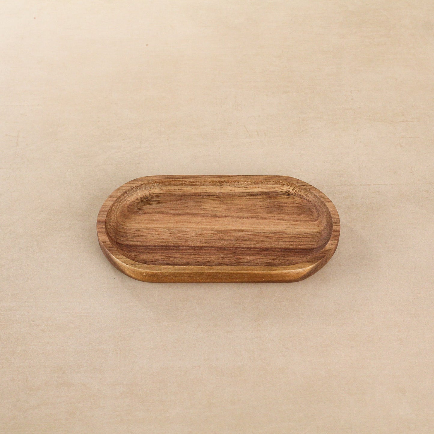 Namie Amber Glass Soap Dispenser Double Set with Acacia Wood Tray