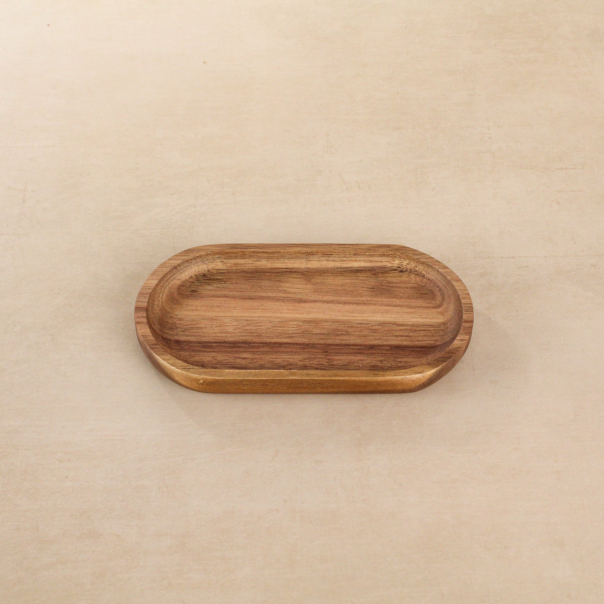 Namie Amber Glass Soap Dispenser Double Set with Acacia Wood Tray