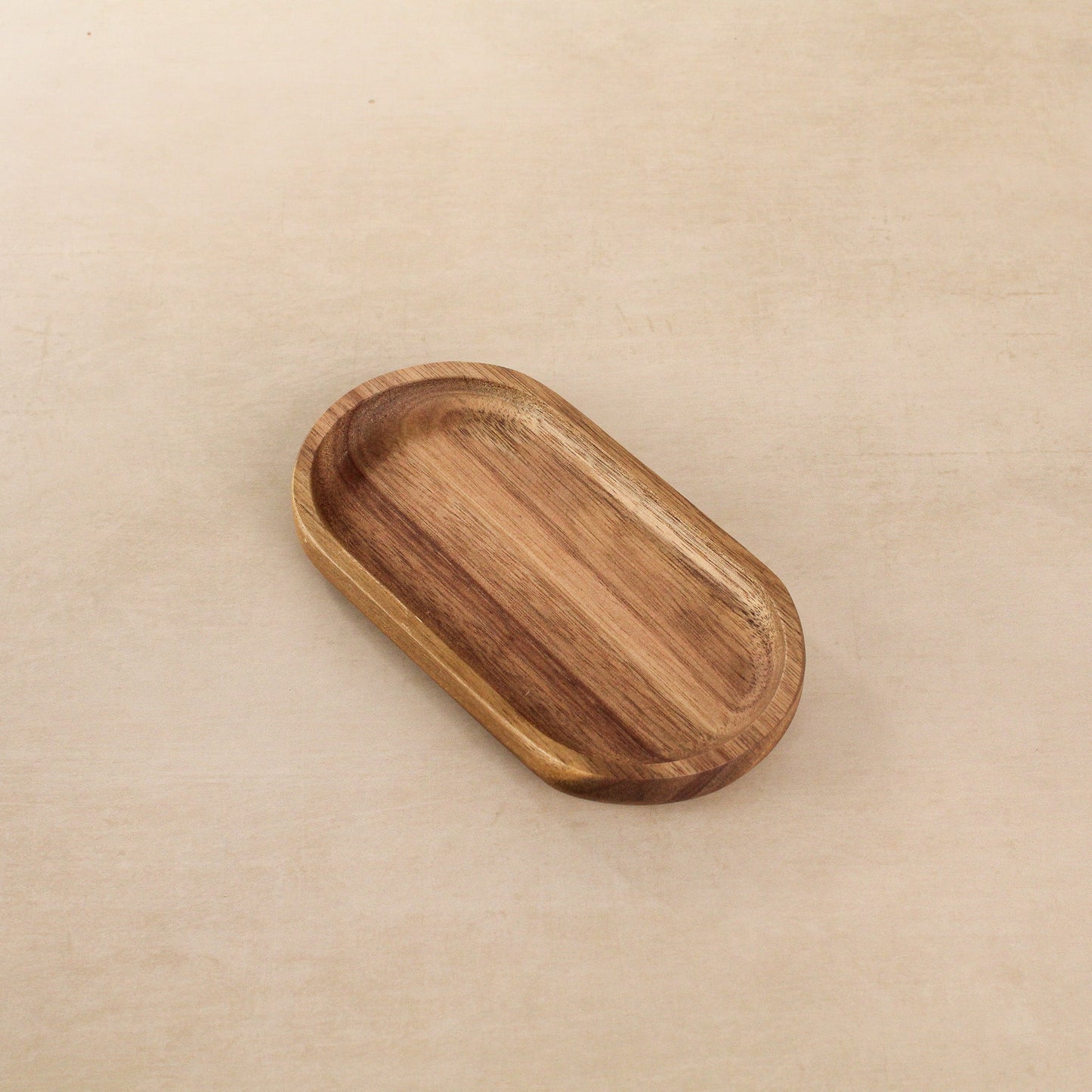 Namie Frosted Amber Glass Soap Dispenser Double Set with Acacia Wood Tray