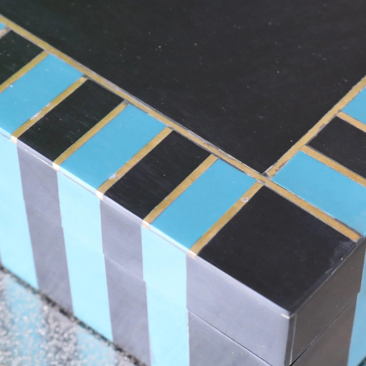 Panna Luxe Resin Jewellery Box in Blue or Green
