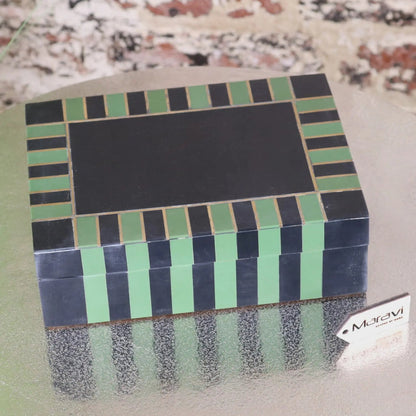 Panna Luxe Resin Jewellery Box in Blue or Green