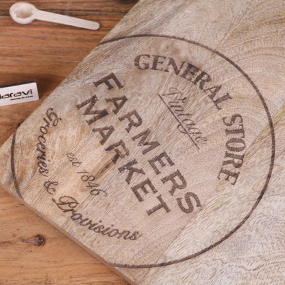 General Store Mango Wood Chopping Board with Handle 50 cm