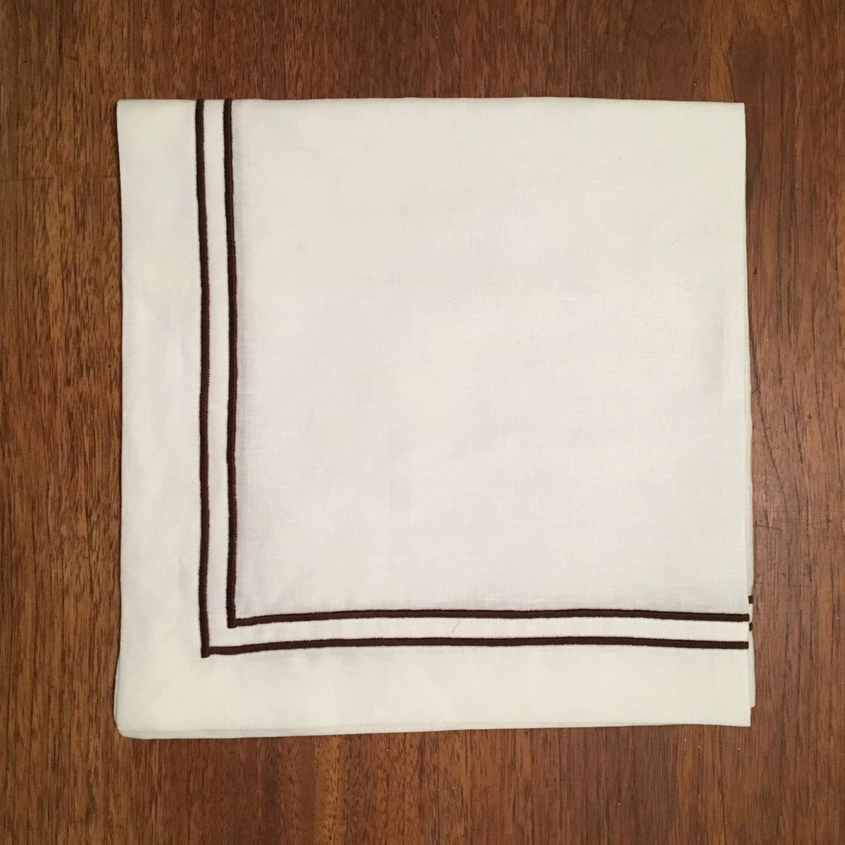 Dormitory Stockholm Chocolate Corded Linen Napkin, 56 x 56 cm