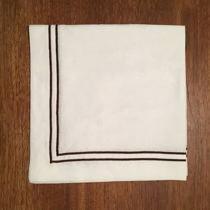 Dormitory Stockholm Chocolate Corded Linen Napkin, 56 x 56 cm