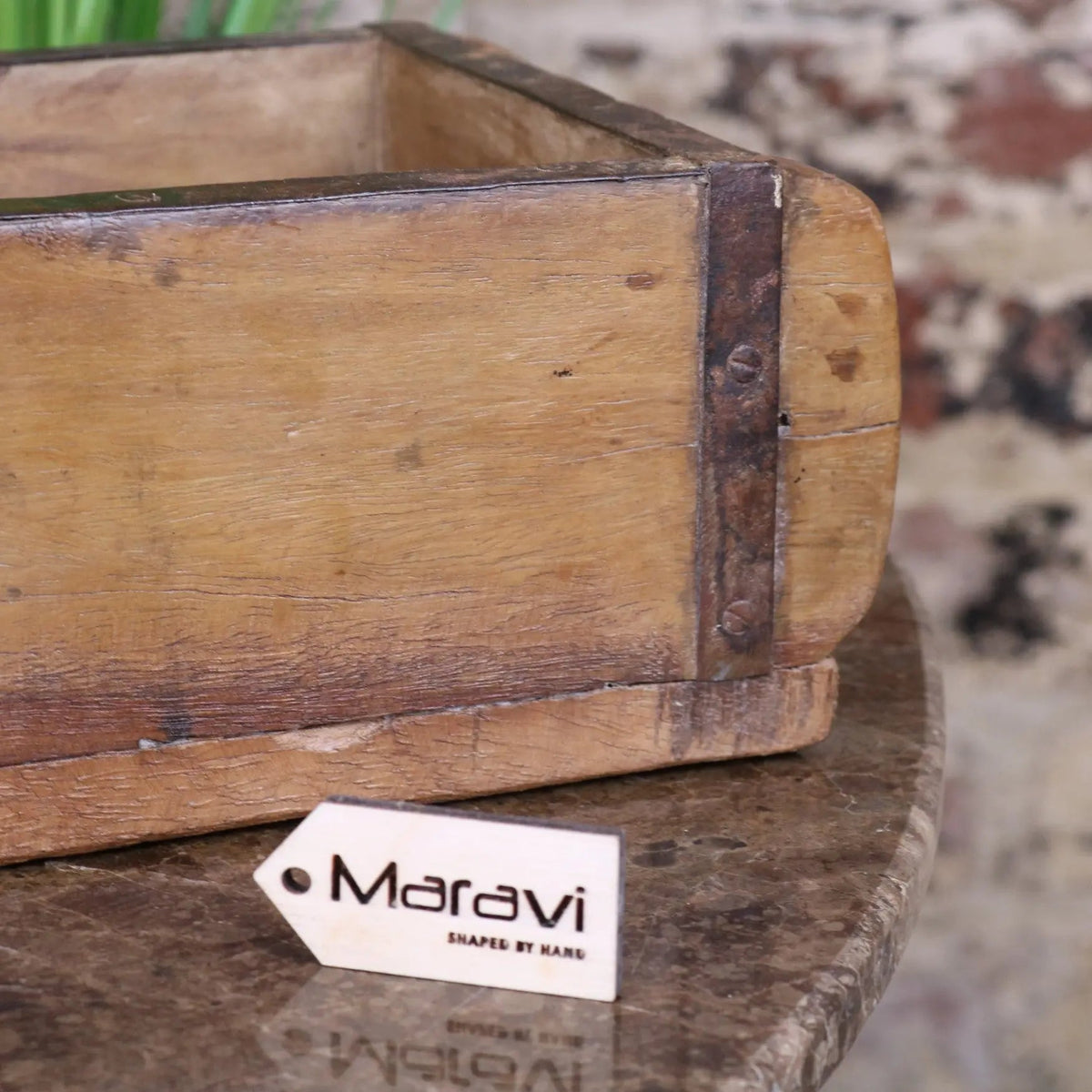 Vintage Reclaimed Wooden Brick Mould Planter