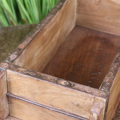 Vintage Reclaimed Wooden Brick Mould Planter
