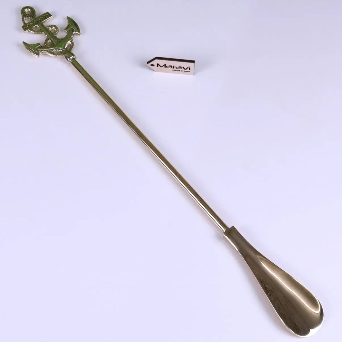 Pali Polished Brass Shoe Horn with Ship's Anchor Handle 48 cm