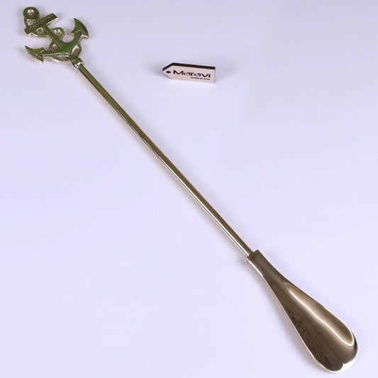 Pali Polished Brass Shoe Horn with Ship's Anchor Handle 48 cm