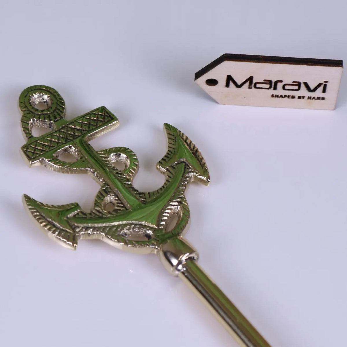 Pali Polished Brass Shoe Horn with Ship's Anchor Handle 48 cm
