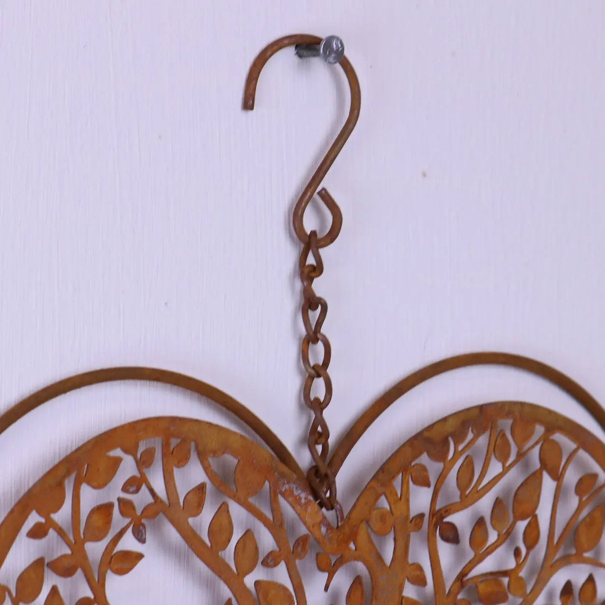 Neri Rustic Metal Heart Wind Chime with Tree of Life