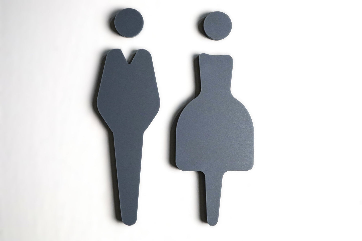 Toilet Door Sign Man Woman | Stone Texture Bathroom Wall Sign | Grey Acrylic