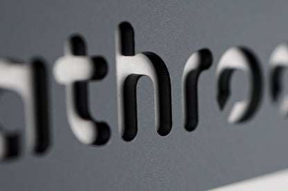 Minimalist Black Bathroom Sign - Waterproof Stone Texture Acrylic