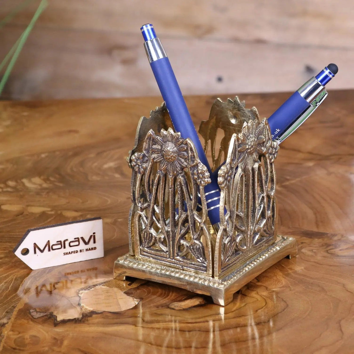 Newsa Brass Sunflower Desk Accessories, 4 Styles
