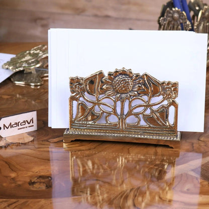Newsa Brass Sunflower Desk Accessories, 4 Styles