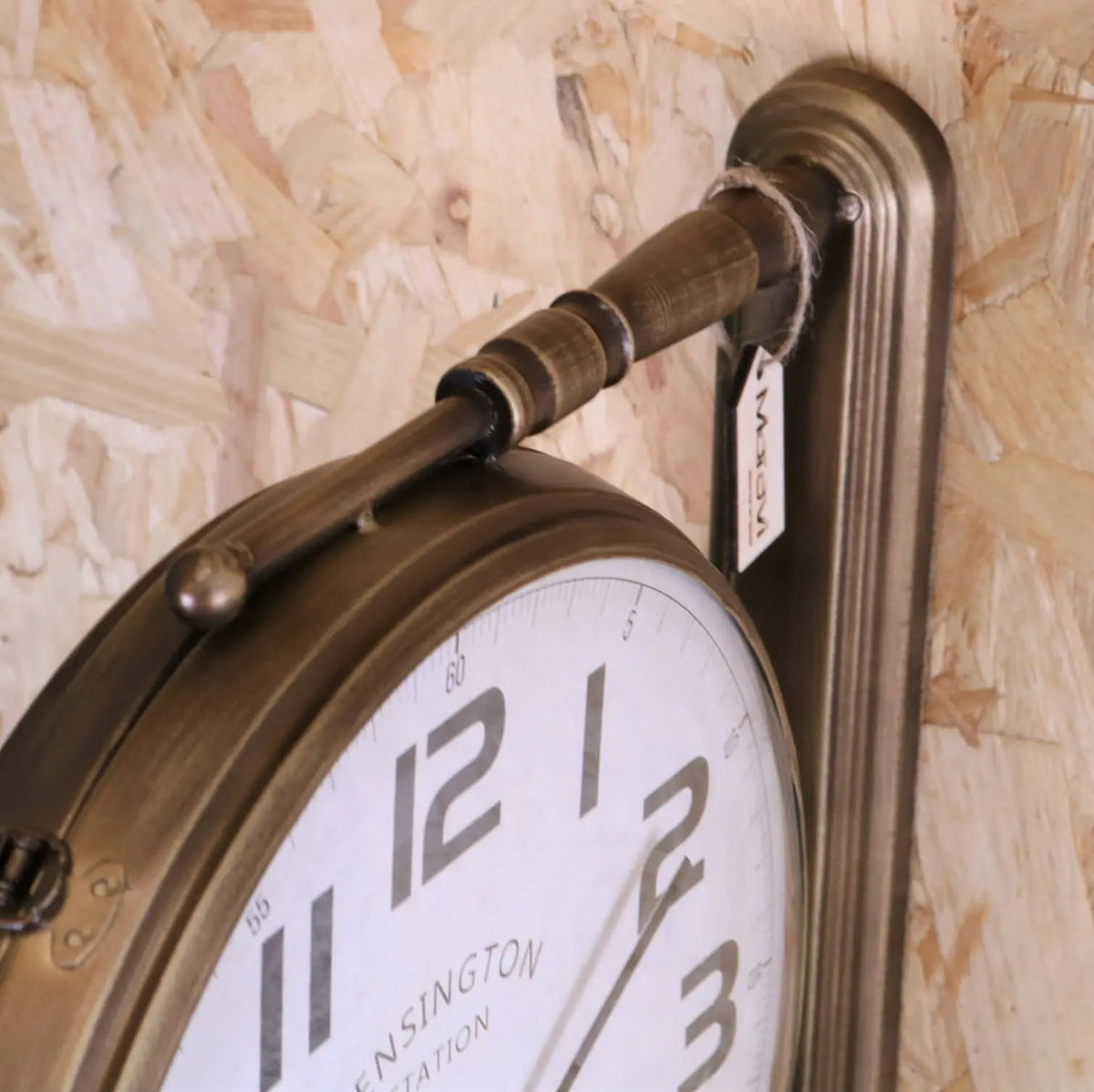 Kensington Station Railway-Style Double-Sided Clock 38 cm