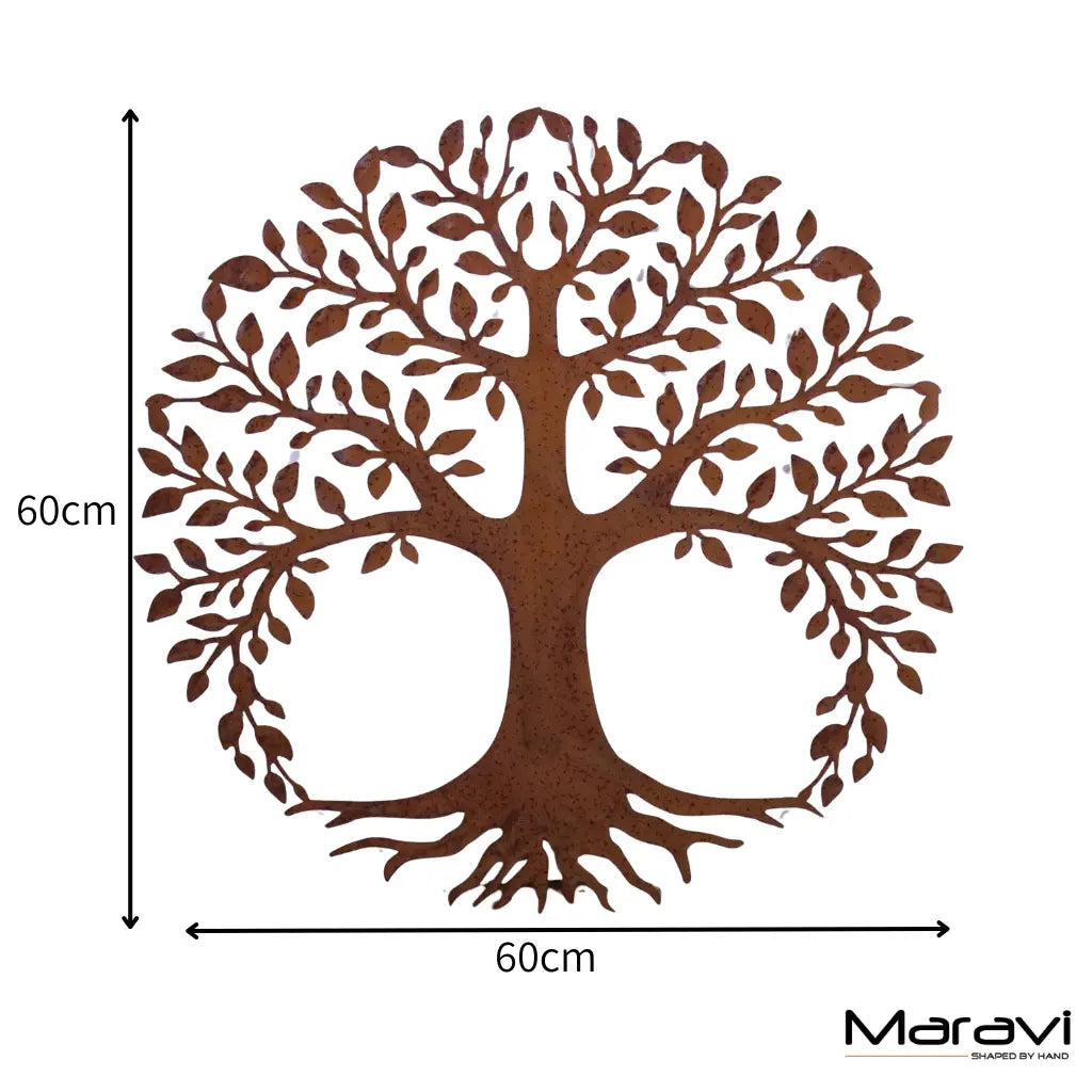 Indari Tree of Life Metal Garden Wall Art 60 cm