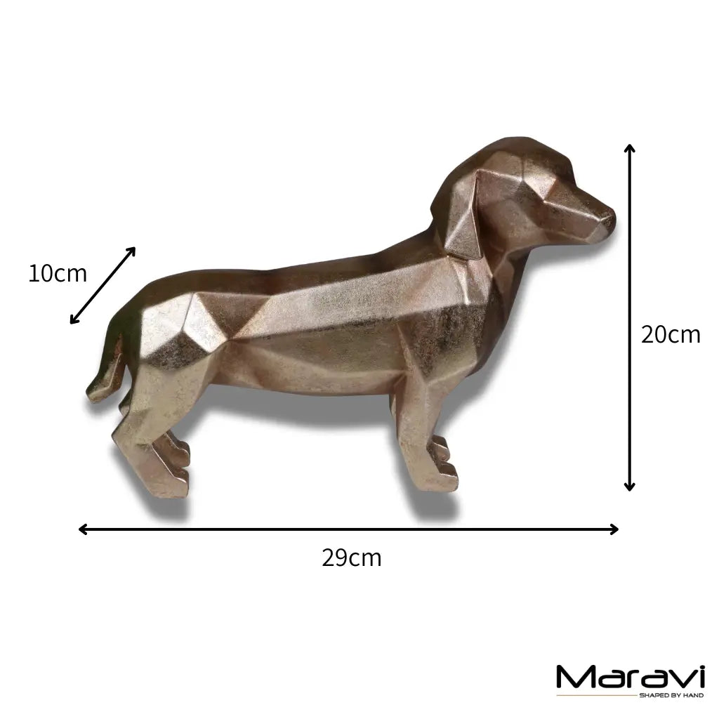 Janira Gold Geometric Dachshund Ornament