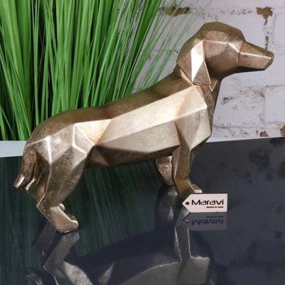 Janira Gold Geometric Dachshund Ornament