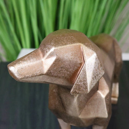 Janira Gold Geometric Dachshund Ornament