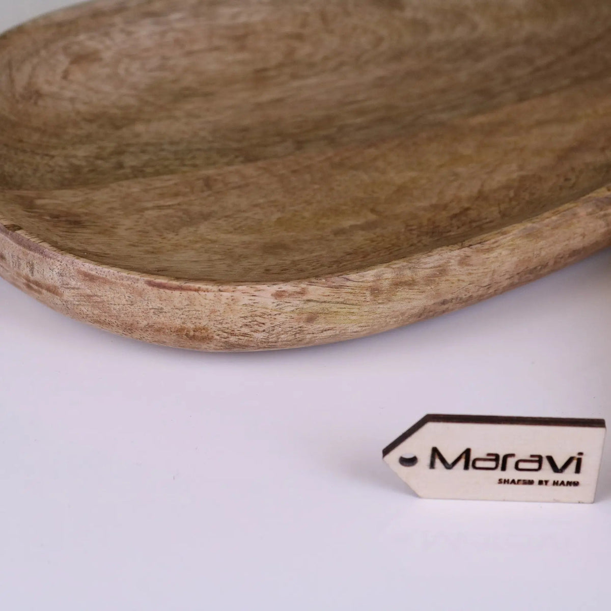 Jarita Mango Wood Oval Serving Dishes, Set of 2