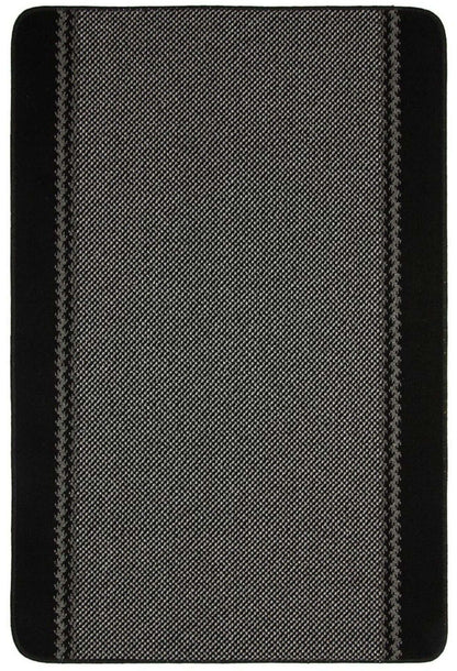 Washable Bordered Black Rug  | 116Bl