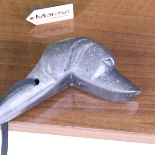 Kasha Antique-Style Gunmetal Dog Head Shoe Horn 51 cm