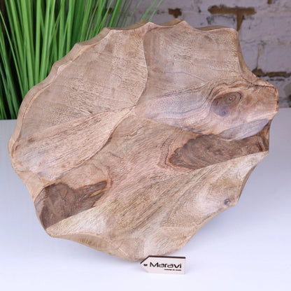 Kavira Mango Wood Divided Serving Dish, 3 Sections