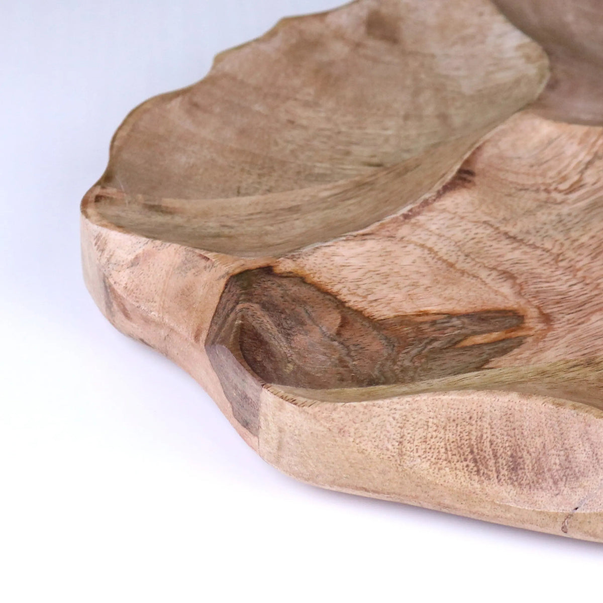 Kavira Mango Wood Divided Serving Dish, 3 Sections