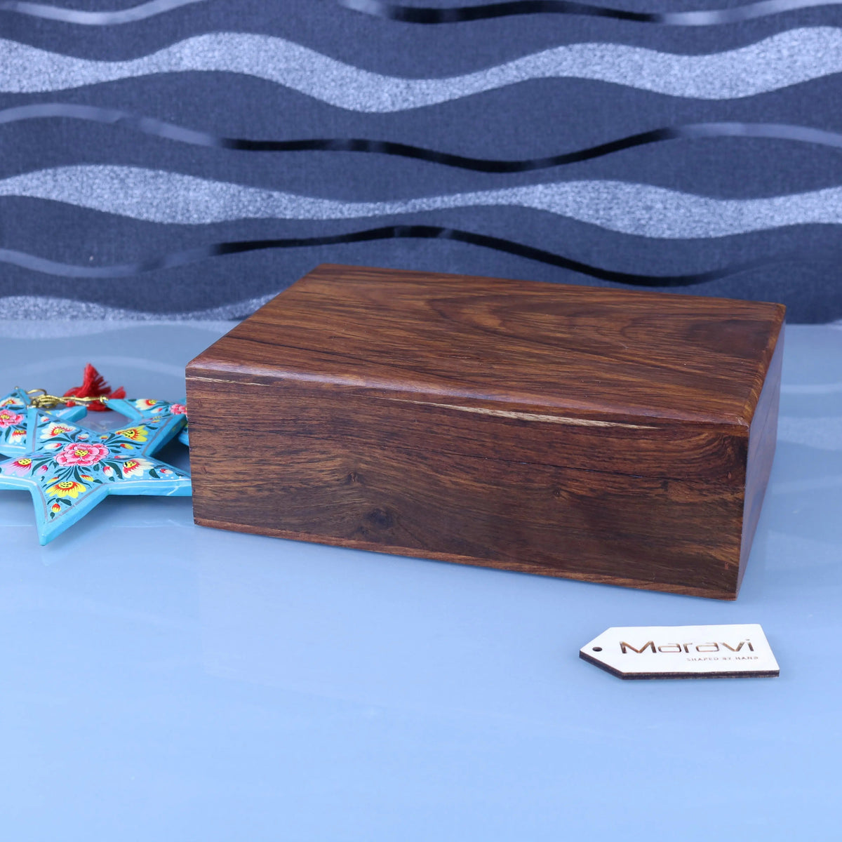Khalka Plain Sheesham Wood Storage Box, 3 Sizes