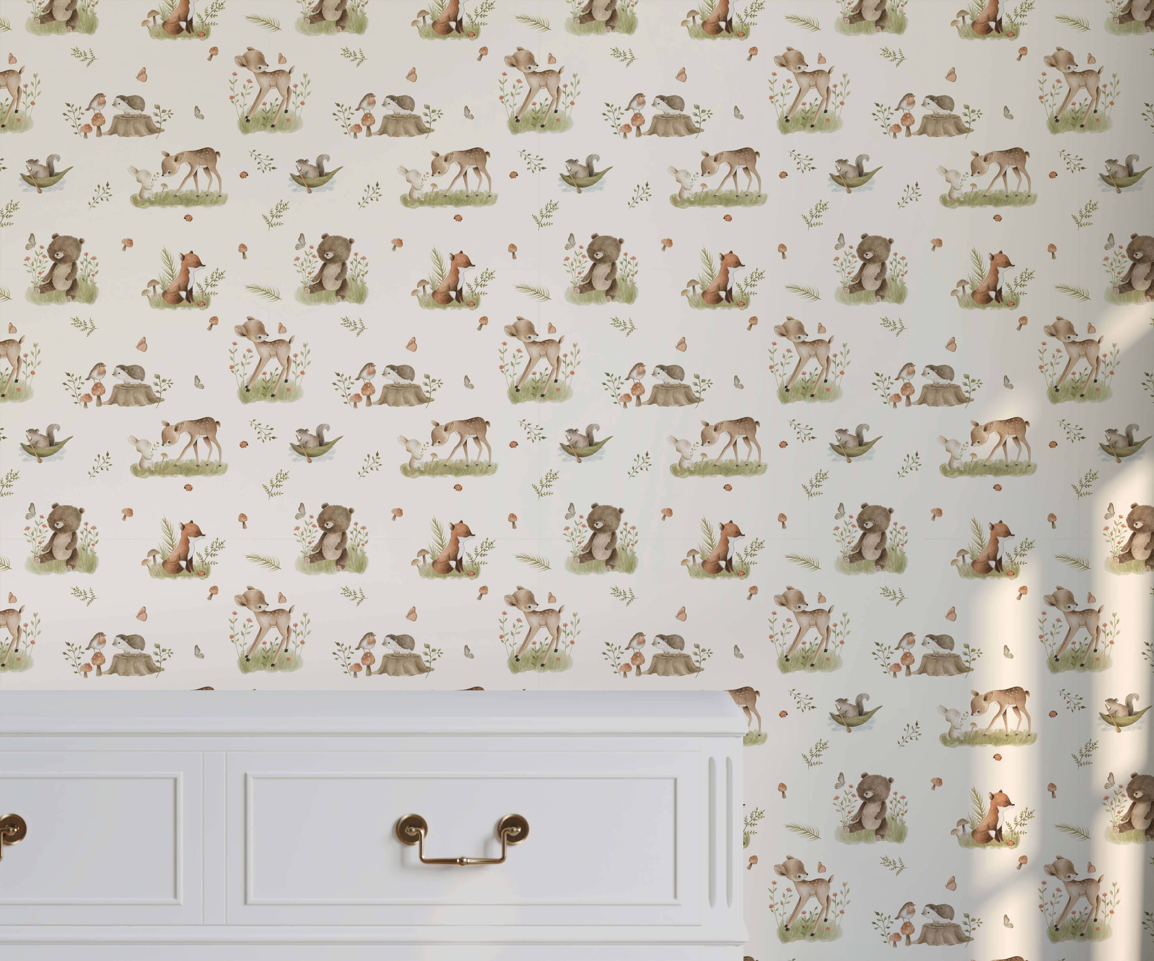 Woodland Animal Wallpaper - Pencil Sketch Design | Bobbi Beck – Proleno