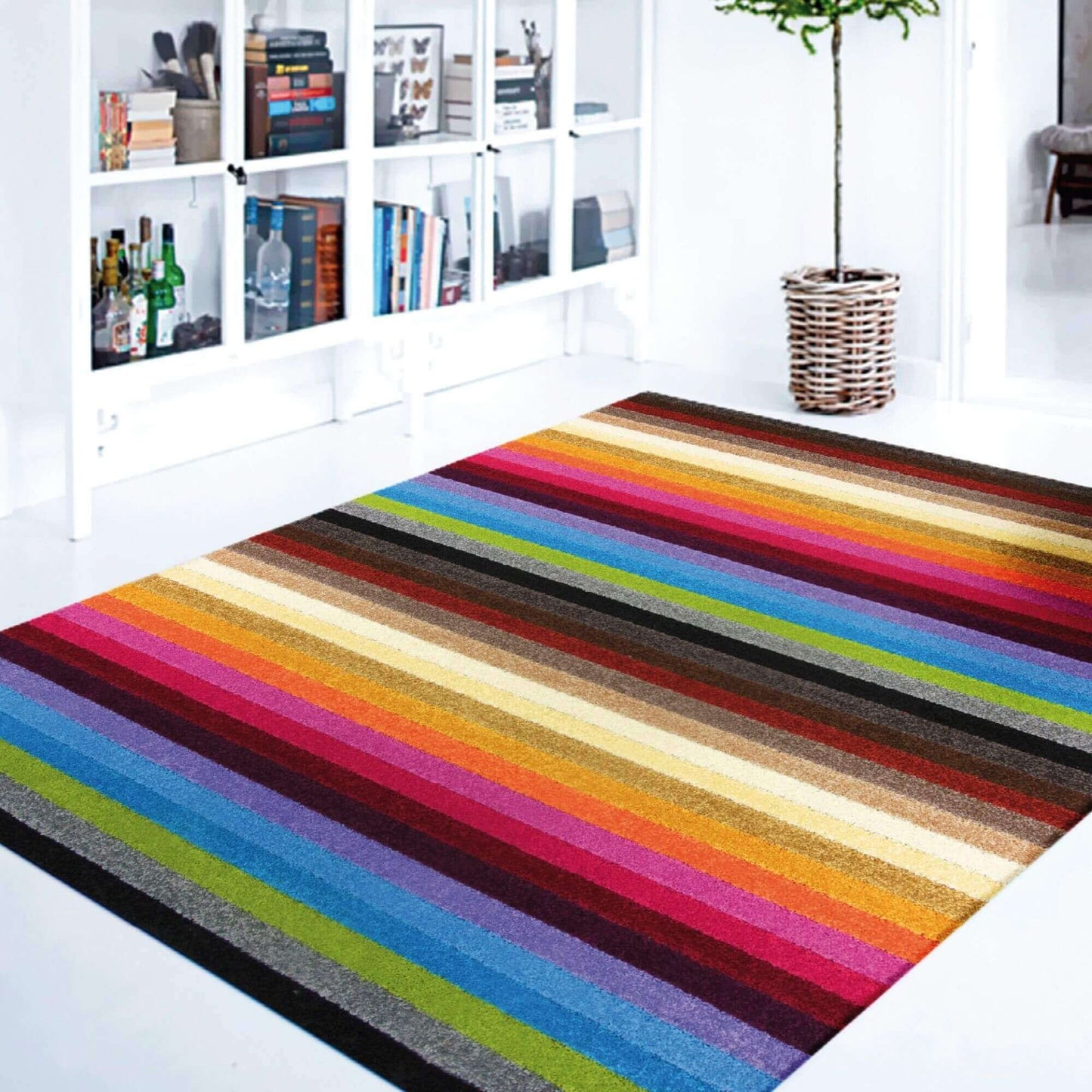 Alya Striped Multicolour Rug | 117M