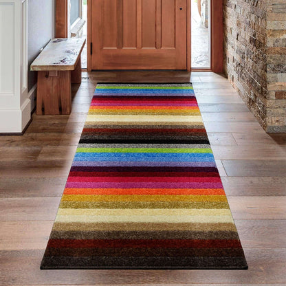 Alya Striped Multicolour Rug | 117M